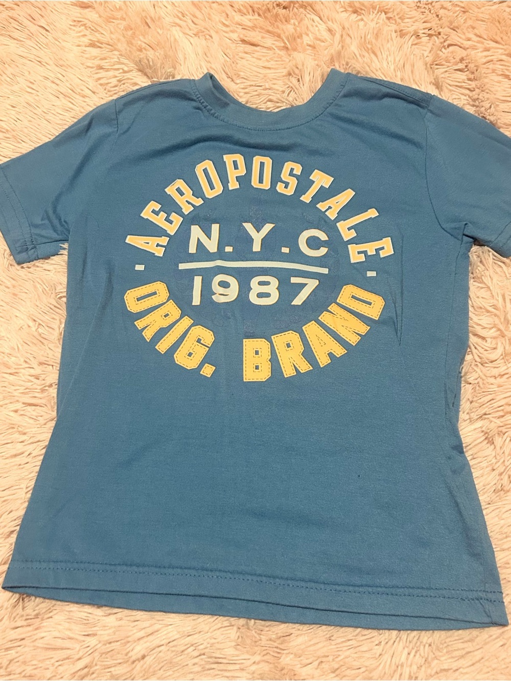 Aeropostale Kids Blue Graphic Tee - N.Y.C. 1987 size 8.
